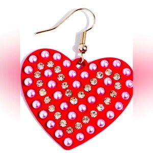 🩷⚪️🩷 “ROMANTIC REUNION” PINK HEART EARRINGS ~ PAPARAZZI❗️🩷⚪️🩷